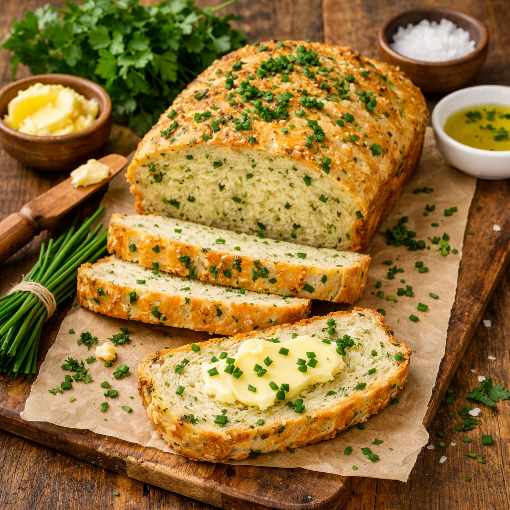 Fresh Herb Bread with Chives & Parsley